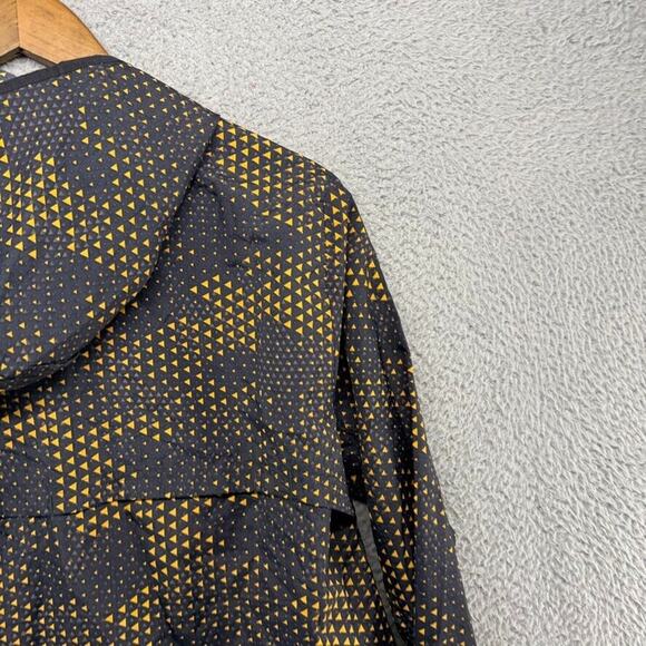Gymshark Windbreaker Jacket Men's Small Black Yellow Camo Geometric Sport Woven - Picture 8 of 11